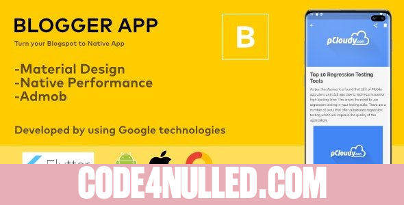 Blogger app v1.0 - convert blogspot into native app