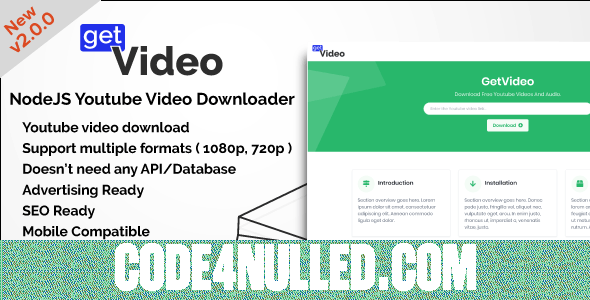 GetVideo v2.0.0 - NodeJS Youtube Video Downloader