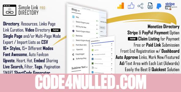 Simple Link Directory Pro v10.9.1