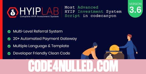 HYIPLAB v3.6 - Complete HYIP Investment System - nulled