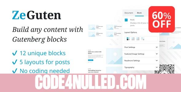 ZeGuten v1.1.3 - Blocks for Gutenberg