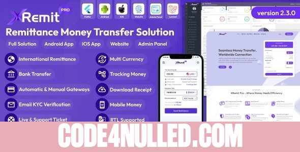 XRemit Pro v2.3.0 - Remittance Money Transfer Full Solution