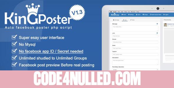 King poster - Facebook group auto poster script