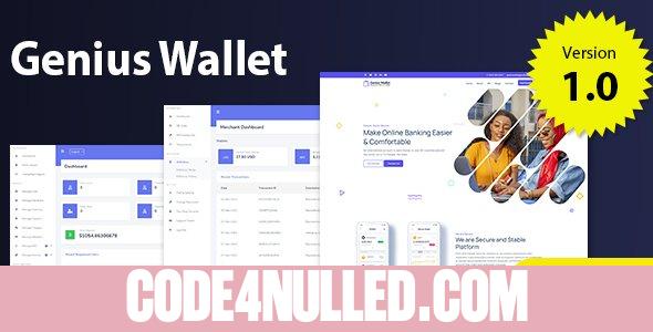 Genius Wallet v1.0 - Advanced Wallet CMS with Payment Gateway API