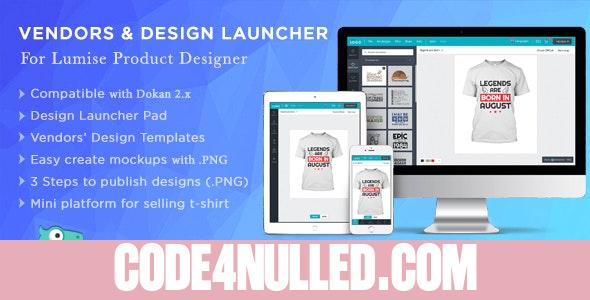 Vendors & Design Launcher v1.0 - Addon for LUMISE Product Designer