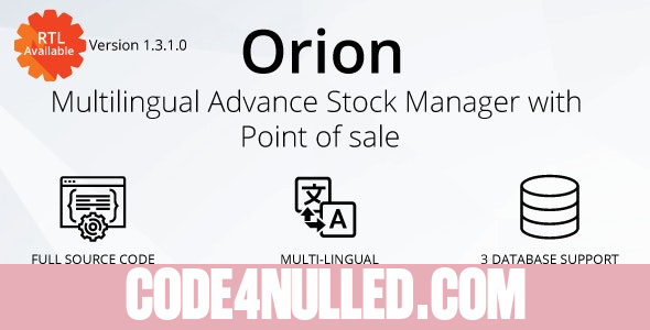 Orion v1.3.1.0 - Multilingual advance stock manager with Point of sale system