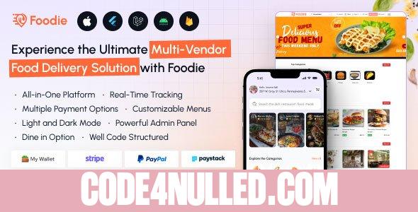 Foodie v8.2 - UberEats Clone - Food Delivery App - Multiple Restaurant Food Delivery Flutter App