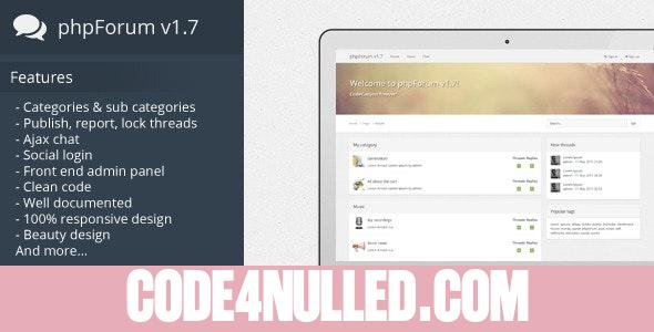 phpForum v1.7 - Social forum script.