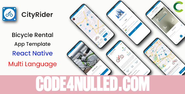 Bicycle Rental App Template in React Native v1.0 - CityRider - Multi Language