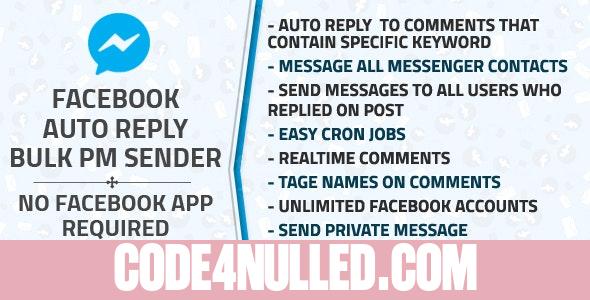 Facebook Auto Reply & Bulk Private Message Sender