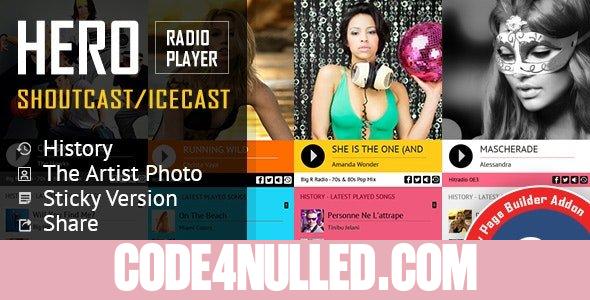 Hero v2.3 - Shoutcast and Icecast Radio Player for WPBakery Page Builder