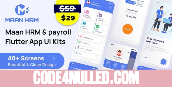 Maan HRM Flutter App UI Kit (Android & iOS) v1.3