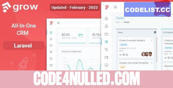 Grow CRM v2.9 - Laravel Project Management - nulled