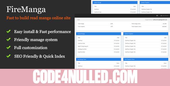 Fire Manga - Php Manga Site Builder System