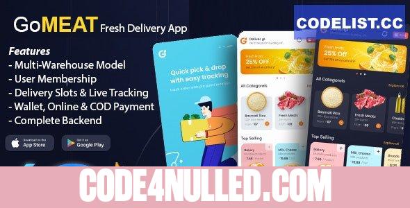 GoMeat v1.0.2 - Chicken, Meat, Fish Delivery Flutter App with Admin Panel