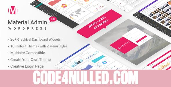Material v3.3 - White Label WordPress Admin Theme