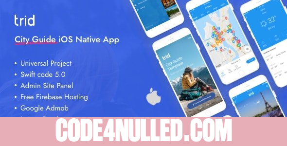 Trid v1.3.1 - City Travel Guide iOS Native with Admin Panel, Firebase