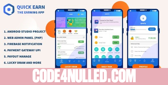 Quick Earn v1.5 - Play Fantasy Game Luky Draw With Paypal Payment Gateway