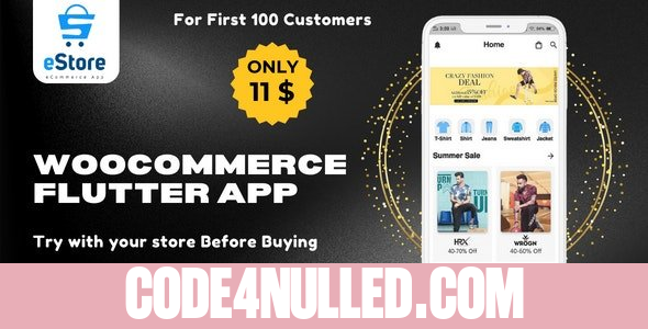 eStore v1.1 - Build a Flutter eCommerce Mobile App for Android and iOS from WordPress WooCommerce Store