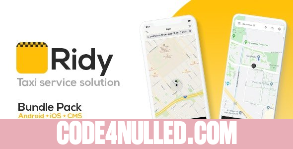 Ridy v3.4.0 - Taxi Application Android & iOS + Dashboard
