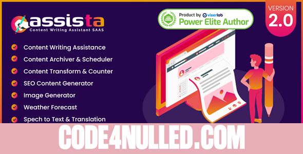 Assista v2.0 - Content Writing Assistant as SAAS - nulled