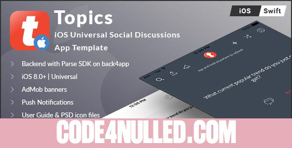 Topics - iOS Universal Social Discussion App Template (Swift)