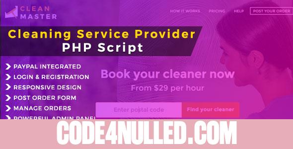 Clean Master - Cleaning Domestic Service PHP Script