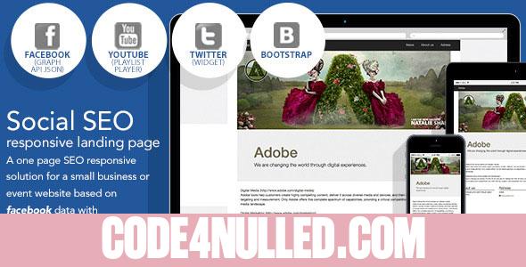 Social SEO responsive landing page facebook