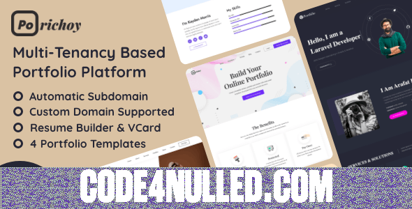 Porichoy v1.5 - Multitenancy Based Portfolio Builder Platform (SAAS) - nulled