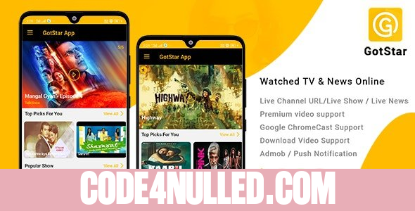 GotStar v1.0 - Android Live TV - Live Streaming - Web Series, Movies, Live Cricket - Online News