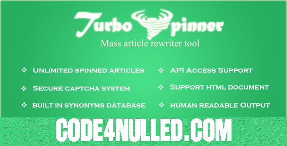 Turbo Spinner v1.8 - Article Rewriter