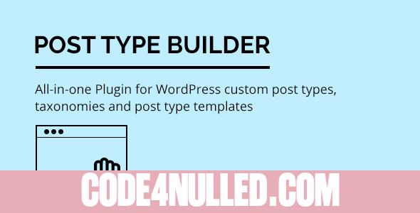 Post Type Builder v1.2.7 - WordPress Custom Post Types
