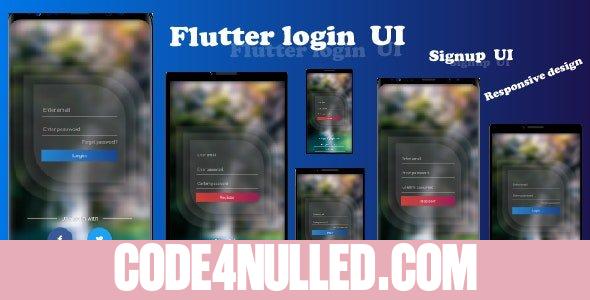 Flutter Login and Signup UI -responsive template -beautiful design v1.0