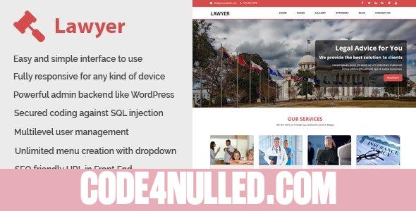 Lawyer v1.3 - Law and Attorney Website CMS