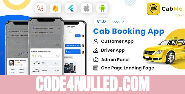 CabME v3.3.1 - Flutter Complete Taxi Booking Solution