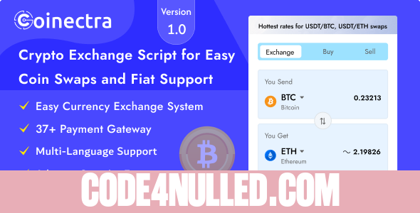 Coinectra v1.1 - Buy, Sell and Crypto Currency Exchange Script - nulled