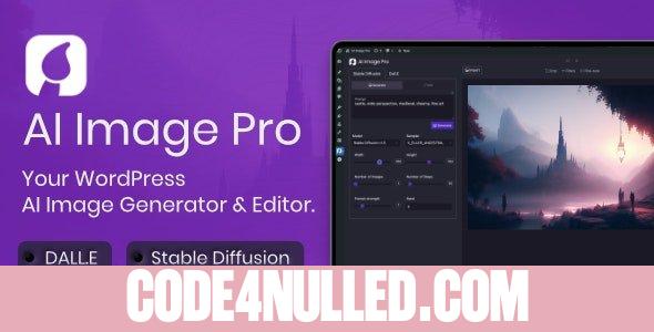 AI Image Pro v2.0.1 - WordPress AI Image Generator & Editor, DALLE & Stable Diffusion