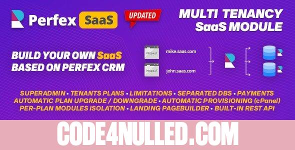 SaaS module for Perfex CRM v1.1.0 - Multi Tenancy Support