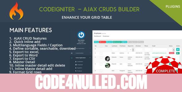 Codeigniter CMS - Ajax CRUD Plugins