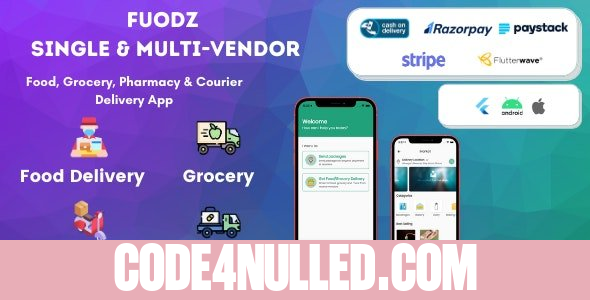 Fuodz v1.2.3 – Grocery, Food, Pharmacy Courier Delivery App + Backend + Driver & Vendor app