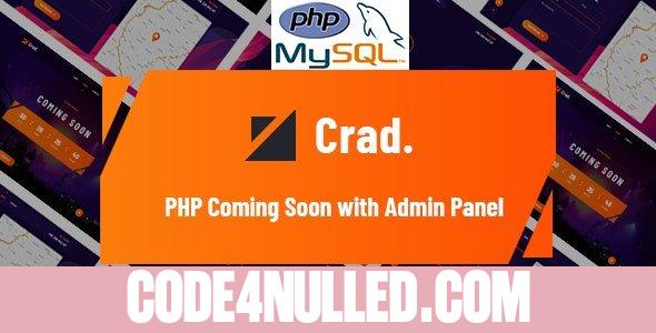 Crad v1.0.1 - PHP Coming Soon with Admin Panel