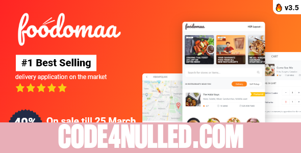 Foodomaa v3.5 - Multi-restaurant Food Ordering, Restaurant Management and Delivery Application + Modules - nulled