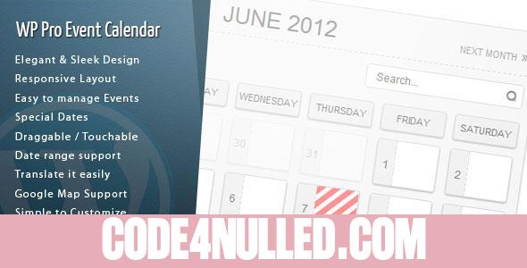 Wordpress Pro Event Calendar v2.5.5