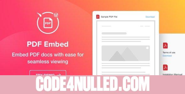 PDF Embed v1.1.0 - WordPress PDF Viewer plugin