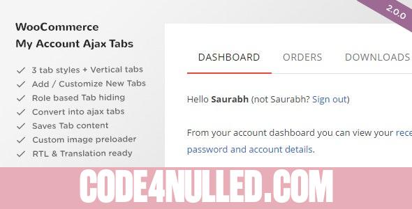 SS WooCommerce Myaccount Ajax Tabs v2.1.0