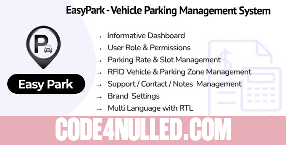 EasyPark SaaS v1.5 - Vehicle Parking Management System