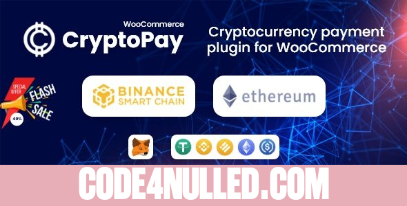 CryptoPay WooCommerce v2.4.4 - Cryptocurrency payment plugin