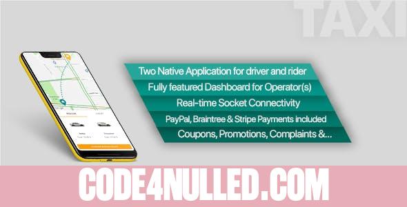 Taxi application Android solution + Dashboard v2.1