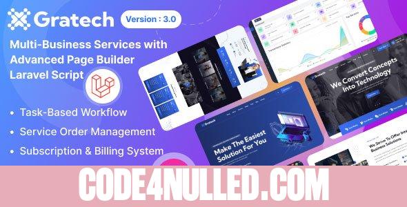 Gratech v3.0 - Multi-Business Services with Advanced Page Builder & Workflow Tools