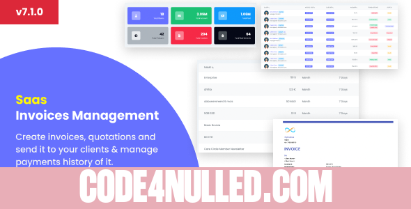 Invoice SaaS Management System v7.1.0 - Invoices SaaS / Billing Management / Laravel Invoice Management